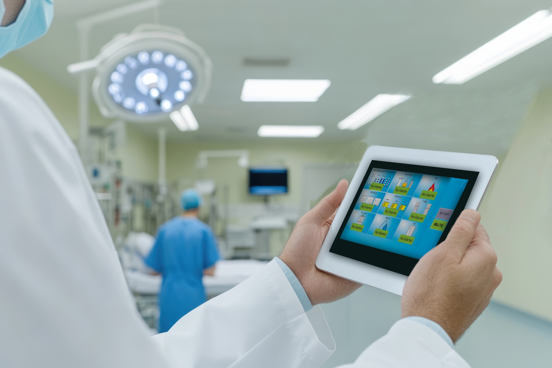 Critical Alarm Reports display for Hospitals